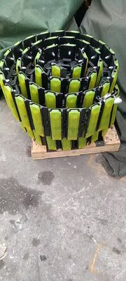 Bagger-Raupenketten-Baugruppe mit Gummipolster, Raupenkette mit Polsterbaugruppe für Fahrwerksteile